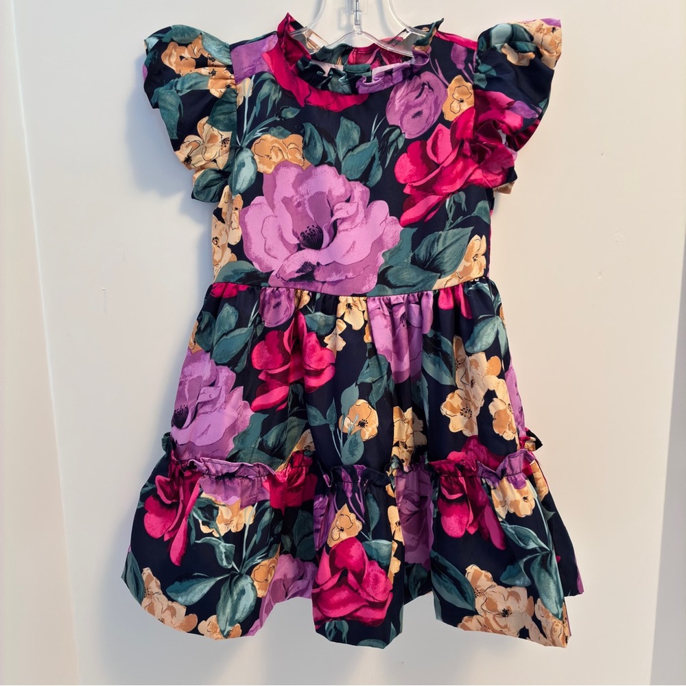 Janie and Jack Toddler Girls The Floral Favorite Dress Merchant Marine Floral 3T